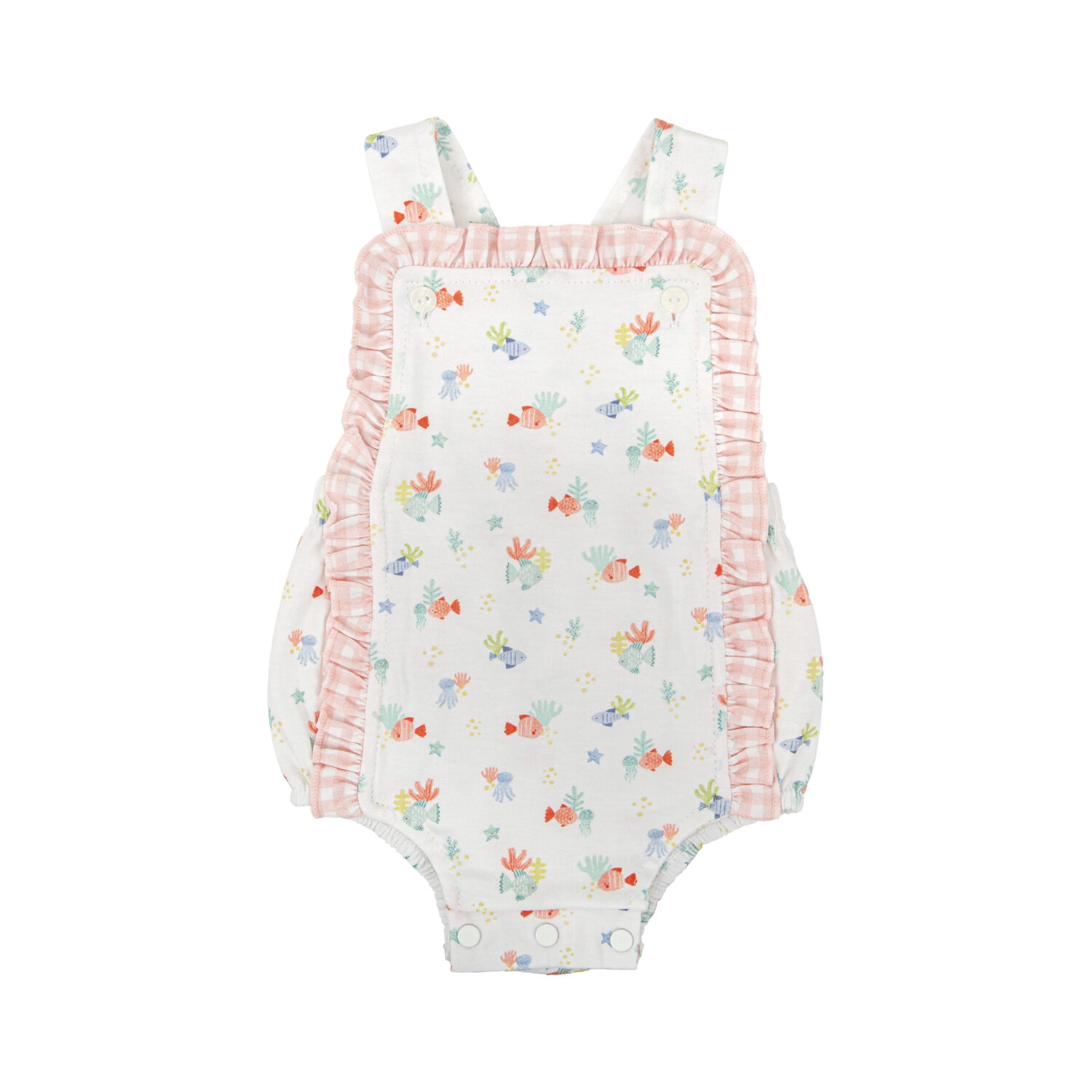 Pelele tirantes Niña Ternura BABIDU Rosa asalmonado