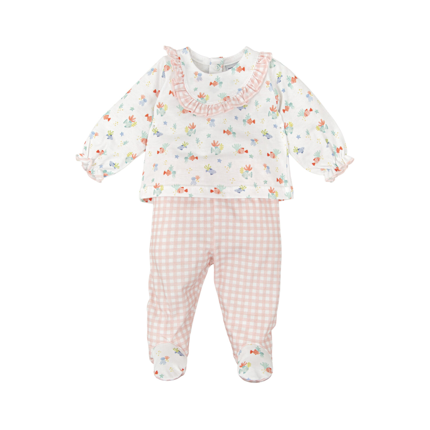 Conjunto polaina niña Ternura Babidu rosa salmón